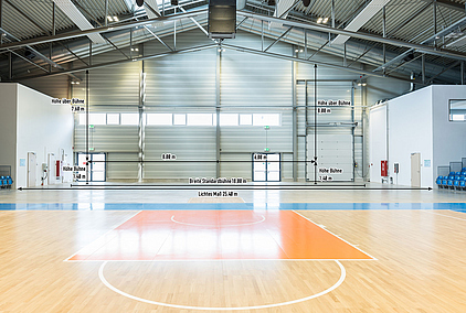 Sparkassen-Arena Bühne optische Bemaßung